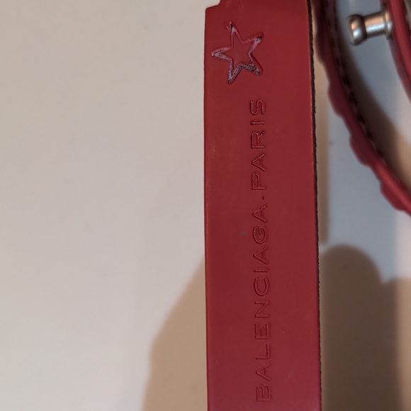 Balenciaga red leather bracelet, Authentic,NWT - Picture 5 of 5
